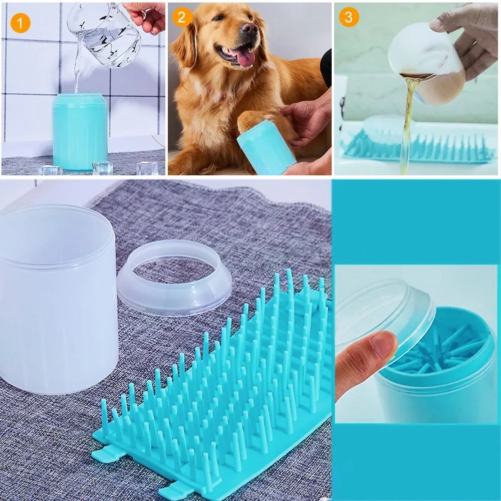 Drying mitt in use